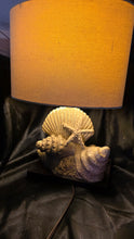 Load image into Gallery viewer, Coastal Seashell Table Lamp Scallop Shell Starfish Nautical Decor
