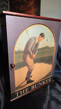 Load image into Gallery viewer, “The Bunker” Golf Wall Cabinet Curio Shadow Box Vintage Style Display
