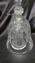 将图片加载到图库查看器，Vintage West Germany Lead Crystal Bell Etched Victorian Lady Cut Glass
