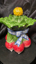 Load image into Gallery viewer, Fitz and Floyd Radish Canister Vegetable Garden Bouquet Ceramic Kitchen Jar
