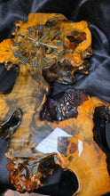 Load image into Gallery viewer, Handcrafted Burl Wood Epoxy Wall Clock Live Edge Rustic Artisan Slab
