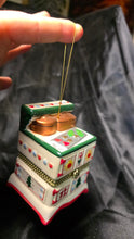 Load image into Gallery viewer, Mr Christmas Teddy Bear Bakers Porcelain Music Box Stove Ornament Hinged
