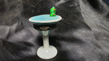 将图片加载到图库查看器，Vintage Martini Glass Trinket Box Porcelain Olive Cocktail Hinged Keepsake
