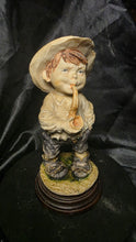 将图片加载到图库查看器，Vintage Italian Boy with Pipe Figurine Gulliver Style Sculpture
