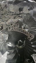 Load image into Gallery viewer, Vintage Silver City Glass 25th Anniversary Flanders Poppy Cake Plate
