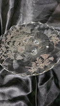 Load image into Gallery viewer, Vintage Silver City Glass 25th Anniversary Flanders Poppy Cake Plate
