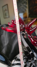Load image into Gallery viewer, Massive Murano Style Art Glass Rooster 16” Black White 10lb Sculpture

