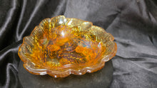 将图片加载到图库查看器，Vintage Indiana Glass Loganberry Carnival Bowl Marigold Iridescent Ruffled Edge
