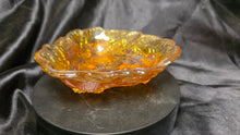 将图片加载到图库查看器，Vintage Indiana Glass Loganberry Carnival Bowl Marigold Iridescent Ruffled Edge
