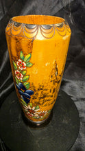 Load image into Gallery viewer, Vintage Hand Painted Košice Slovakia Wooden Folk Art Souvenir Vase
