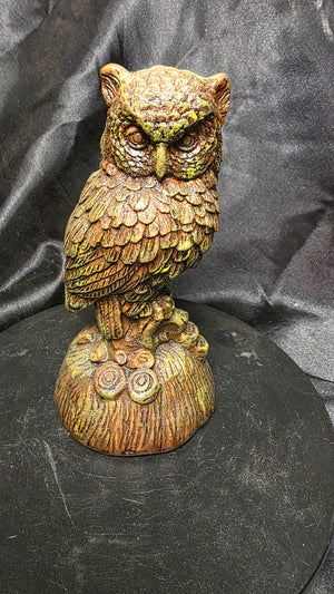 Harvest Goods Owl Figurine Rustic Woodland Decor Nature Inspired Sculpture