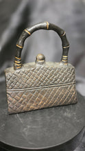 将图片加载到图库查看器，SF Bay Trading Cast Iron Handbag Doorstop Textured Bronze Finish Decor
