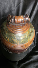 Load image into Gallery viewer, Maitland-Smith Style Lidded Urn Jar Leaf Motif Decorative Vessel
