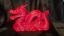 Load image into Gallery viewer, Chinese Red Dragon Ceramic Figurine Feng Shui Prosperity Décor
