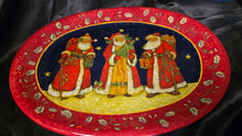 将图片加载到图库查看器，Susan Winget Victorian Santa Oval Serving Platter Certified International
