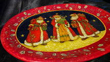 将图片加载到图库查看器，Susan Winget Victorian Santa Oval Serving Platter Certified International
