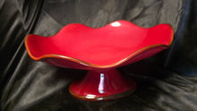 Cargar imagen en el visor de la galería, Southern Living At Home Cinnabar Footed Ruffled Edge Serving Bowl
