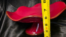 Cargar imagen en el visor de la galería, Southern Living At Home Cinnabar Footed Ruffled Edge Serving Bowl
