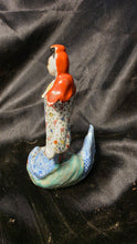 Cargar imagen en el visor de la galería, Vintage Chinese Famille Rose Guanyin on Dragon Fish Porcelain Figurine
