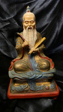 Load image into Gallery viewer, Veronese Design Lao Tzu Taoist Sage Statue with Scroll &amp; Fly Whisk
