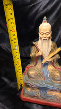 Load image into Gallery viewer, Veronese Design Lao Tzu Taoist Sage Statue with Scroll &amp; Fly Whisk
