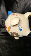 Load image into Gallery viewer, Child to Cherish Sports Theme Ceramic Piggy Bank SCORE! Baseball Soccer Bank
