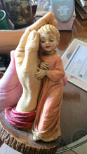 Load image into Gallery viewer, Vintage Roman Italy Child Resting in the Hand of Jesus Figurine
