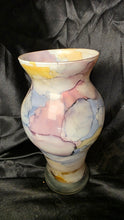 Load image into Gallery viewer, Modern Frosted Art Glass Vase Pastel Watercolor Abstract Flora26 Italy
