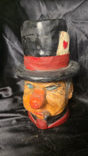 Cargar imagen en el visor de la galería, Vintage W.C. Fields Chalkware Bust Planter Vase Cigar Holder Statue
