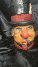 Cargar imagen en el visor de la galería, Vintage W.C. Fields Chalkware Bust Planter Vase Cigar Holder Statue
