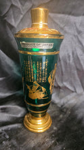 Cargar imagen en el visor de la galería, Vintage O-Cha Japanese Green Tea Liqueur Decanter Bottle Gold Overlay MCM
