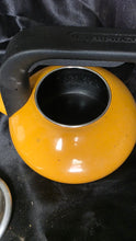गैलरी व्यूवर में इमेज लोड करें, Vintage Michael Lax Copco Yellow Enamel Tea Kettle Danish Modern
