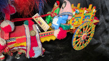 Cargar imagen en el visor de la galería, Vintage Sicilian Horse Cart Figurine Carretto Siciliano Folk Art
