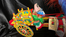 Cargar imagen en el visor de la galería, Vintage Sicilian Horse Cart Figurine Carretto Siciliano Folk Art
