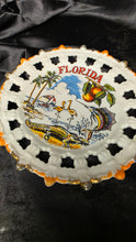 Load image into Gallery viewer, Vintage Florida Souvenir Plate Reticulated Lace Edge 8 Inch
