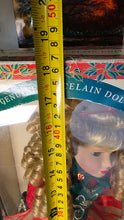 Load image into Gallery viewer, Victorian Rose Collection Holiday Edition Porcelain Doll NIB
