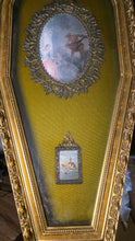Load image into Gallery viewer, Vintage Mid Century Shadow Box Wall Art Romantic Cameo Frame

