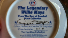 Load image into Gallery viewer, The Great Willie Mays Limited Edition Collector Plate with COA
