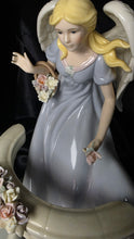 गैलरी व्यूवर में इमेज लोड करें, Member's Mark Porcelain Angel Figurine with Floral Balcony
