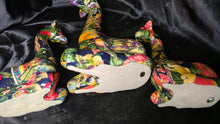 Load image into Gallery viewer, Vintage La Vie Floral Patchwork Giraffe Figurines Set of 3
