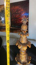Load image into Gallery viewer, Vintage Neoclassical Pineapple Finial Pedestal Quartz Table Clock
