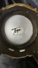 Load image into Gallery viewer, Toyo Ornate Crackle Glaze Porcelain Urn Vase With Brass Handles &amp; Lid
