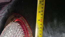 Cargar imagen en el visor de la galería, Vintage Indiana Glass Diamond Point Ruby Flash Covered Butter Dish Oval Serving Dish
