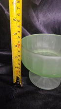 Load image into Gallery viewer, Vintage Federal Glass Colonial Fluted Uranium Glass Footed Compote Bowl | Depression Glass
