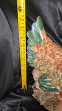 将图片加载到图库查看器，Large Majolica Style Ceramic Hen Figurine – Farmhouse Country Kitchen Decor – 12" Tall
