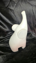 Load image into Gallery viewer, Modern White Ceramic Elephant Figurine Trunk Up Lucky Home Decor Minimalist Sculpture
