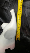 Load image into Gallery viewer, Modern White Ceramic Elephant Figurine Trunk Up Lucky Home Decor Minimalist Sculpture
