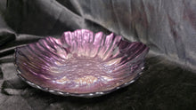 Load image into Gallery viewer, Vintage Amethyst Carnival Glass Ruffled Centerpiece Bowl Iridescent Purple Art Glass
