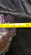 Load image into Gallery viewer, Vintage Amethyst Carnival Glass Ruffled Centerpiece Bowl Iridescent Purple Art Glass
