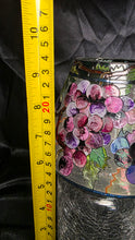 Load image into Gallery viewer, Vineyard Grapes Glass Tealight Candle Holder Lamp Crackle Glass &amp; Hand Painted Shade

